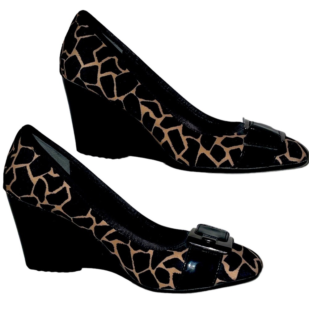 Bandolino Animal Print Wedge Heels